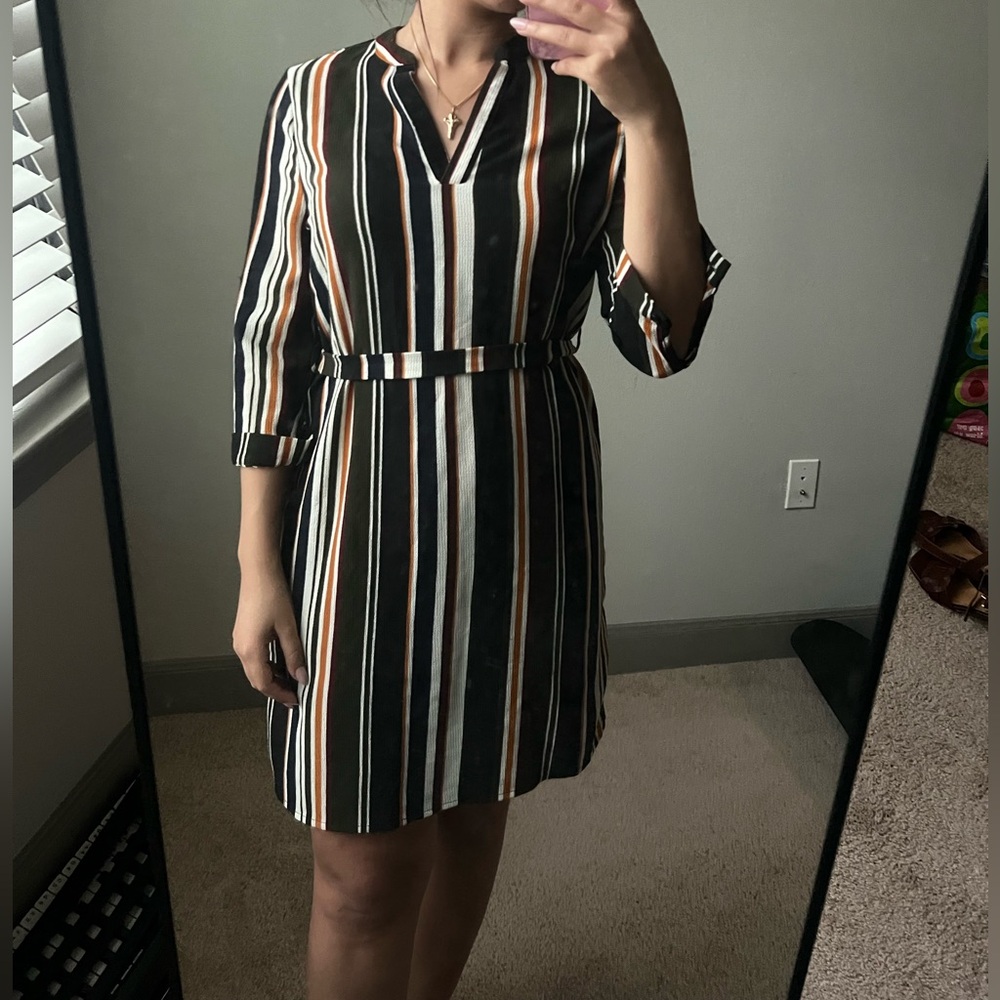Love Tree Multicolor Striped Long Sleeve Dress